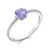 Кольцо классическое из серебра 925 с танзанит, фианит