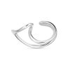 Серьга каффы из серебра 925 с без вставок